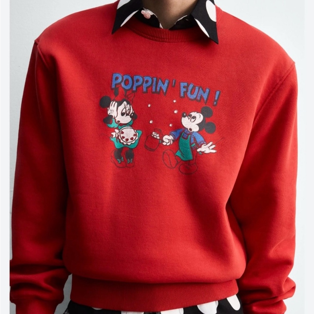 Zara x Disney Red Sweatshirt